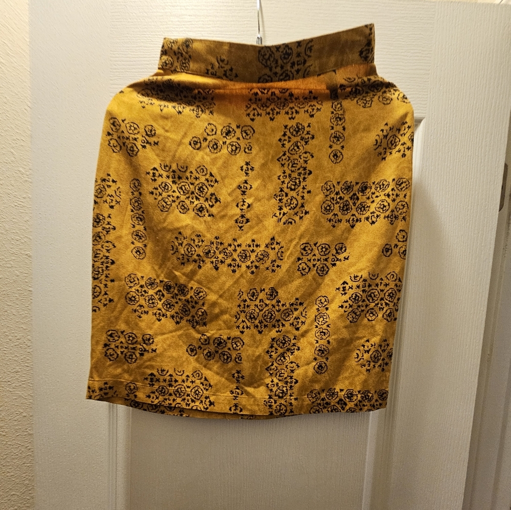 Yellow Patterned Skirt